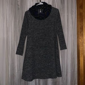Gray winter mini dress